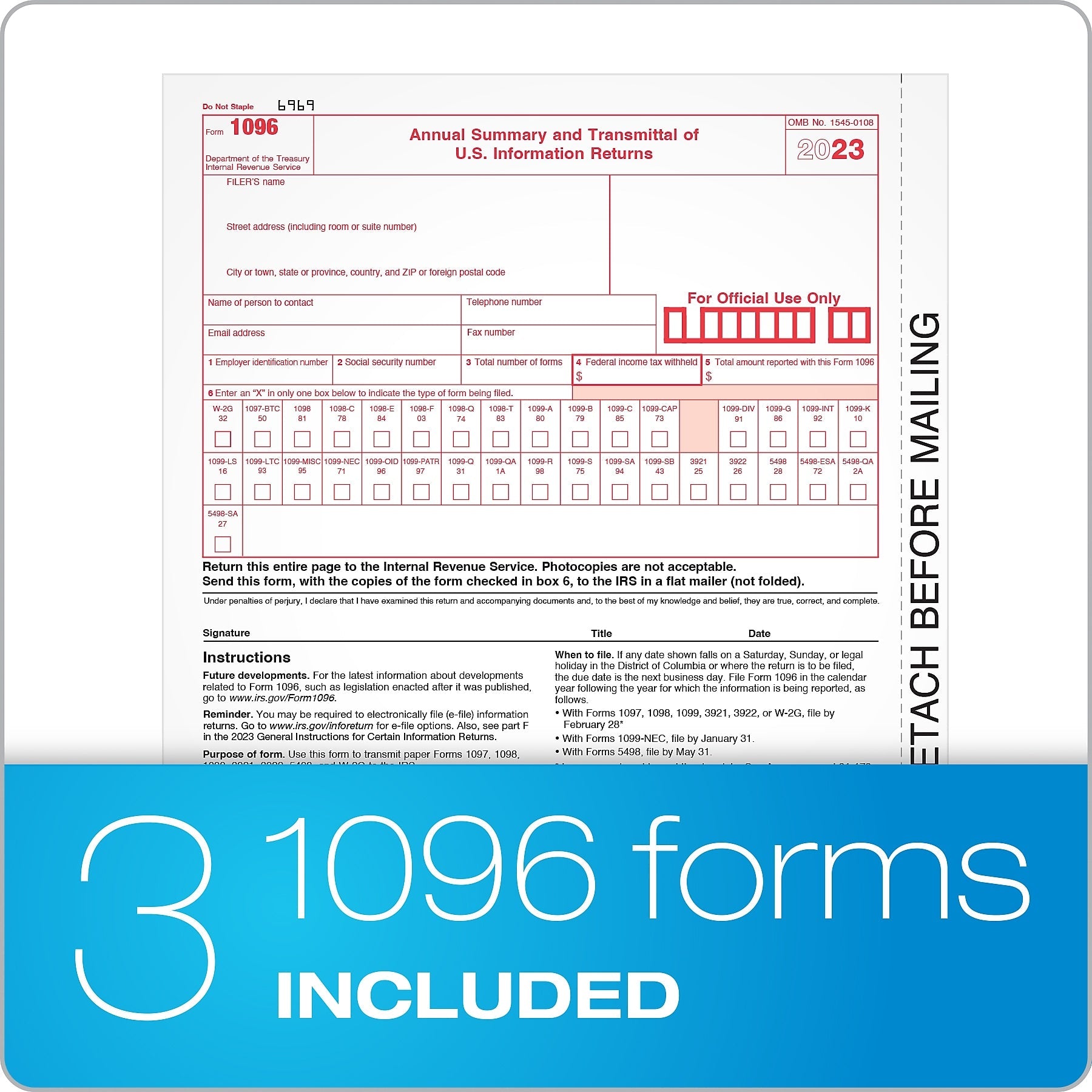 Adams 2023 1099-MISC Tax Forms Kit with Adams Tax Forms Helper and 5 Free eFiles, 24/Pack