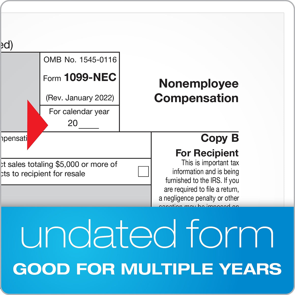 Adams 2023 1099-NEC Tax Forms Kit with Adams Tax Forms Helper and 10 Free eFiles, 50/Pack