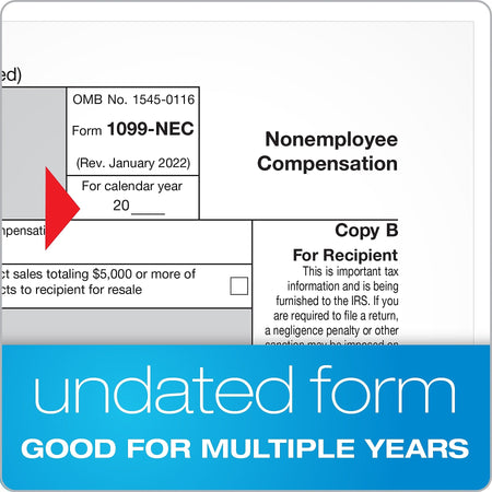 Adams 2023 1099-NEC Tax Forms Kit with Adams Tax Forms Helper and 5 Free eFiles, 24/Pack