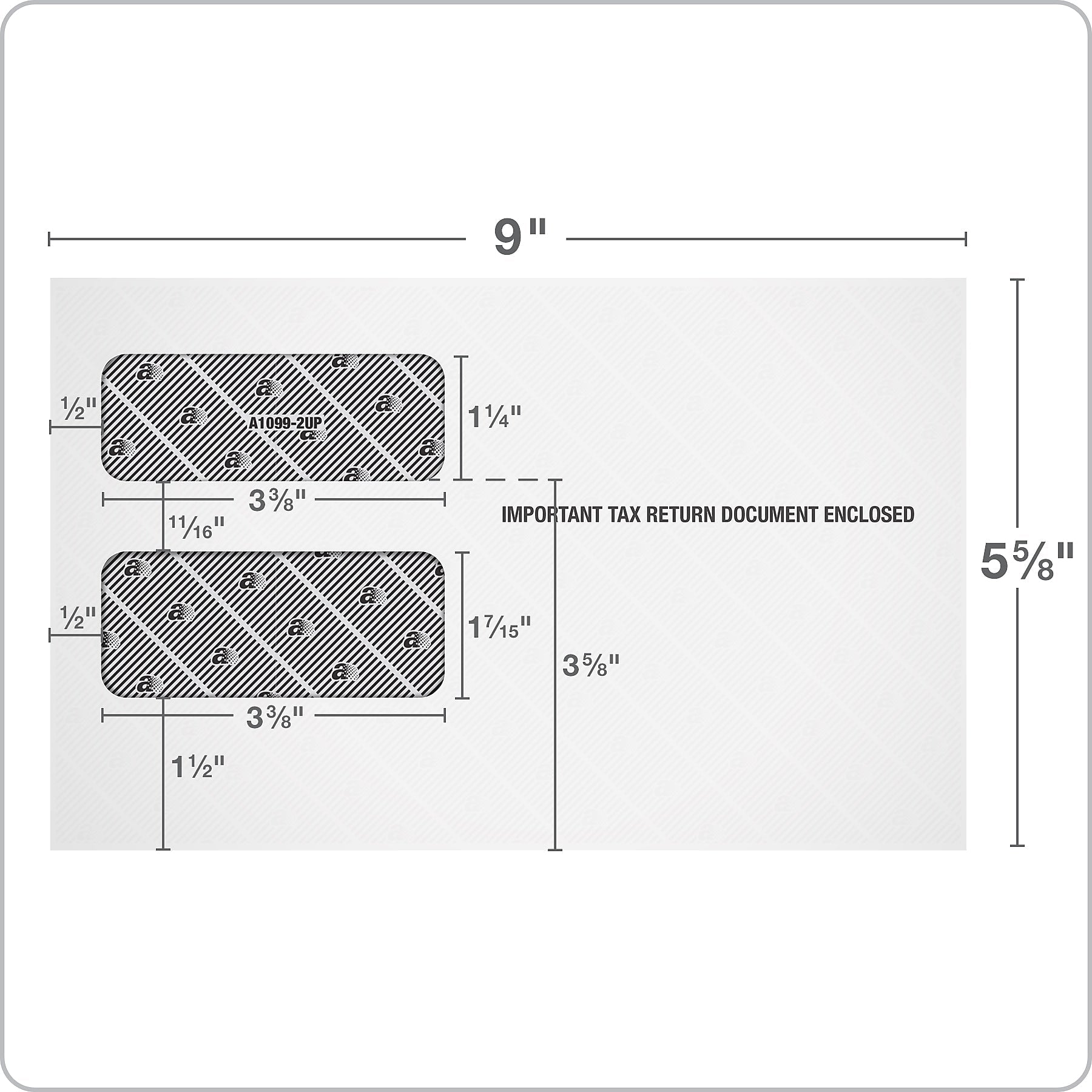 Adams 2023 2-Up 1099 Envelopes, Double-Window, Peel & Seal Self Seal Closure, 25/Pack