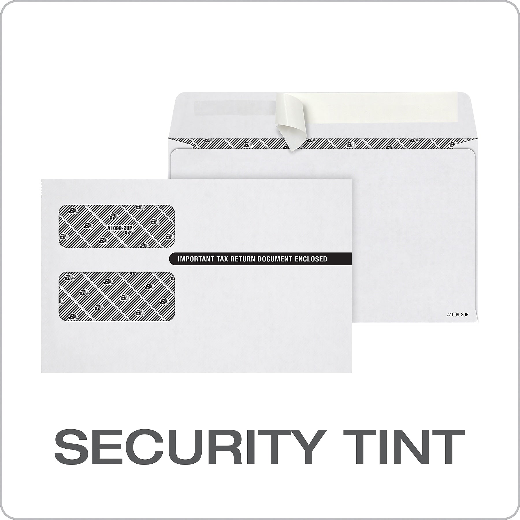 Adams 2023 2-Up 1099 Envelopes, Double-Window, Peel & Seal Self Seal Closure, 25/Pack
