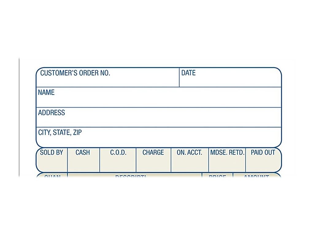 Adams 3-Part Carbonless Sales Orders, 7.19