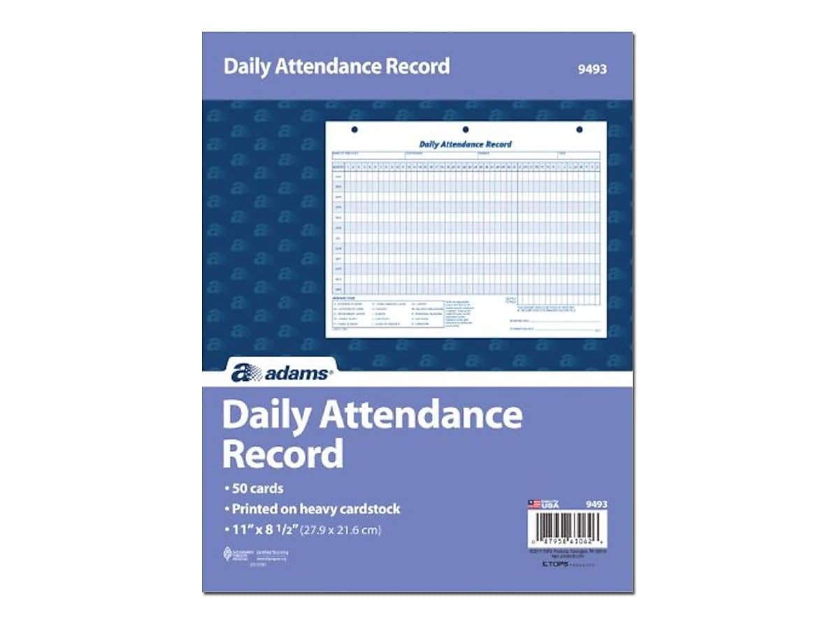 Adams Attendance Records, 50/Pack