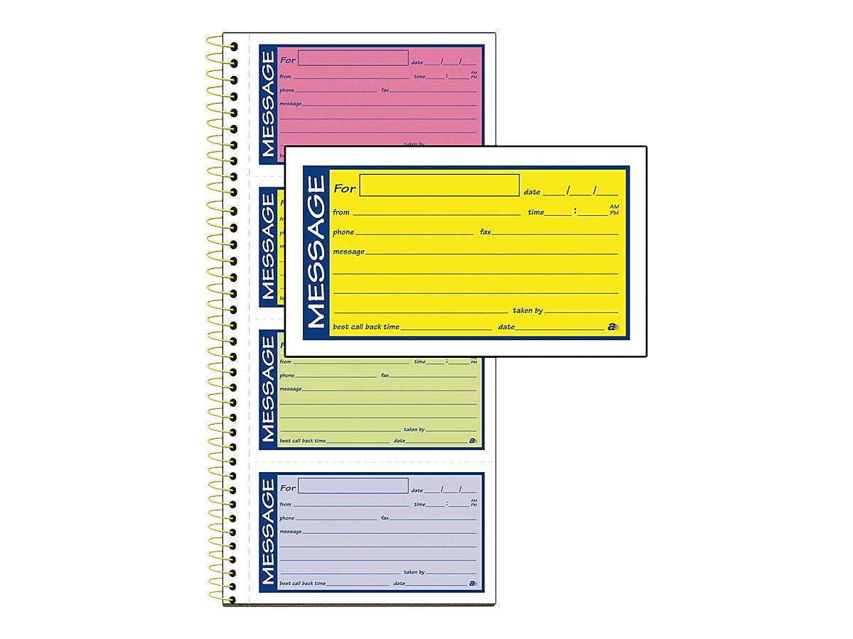Adams High Impact Phone Message Pad, 5.25