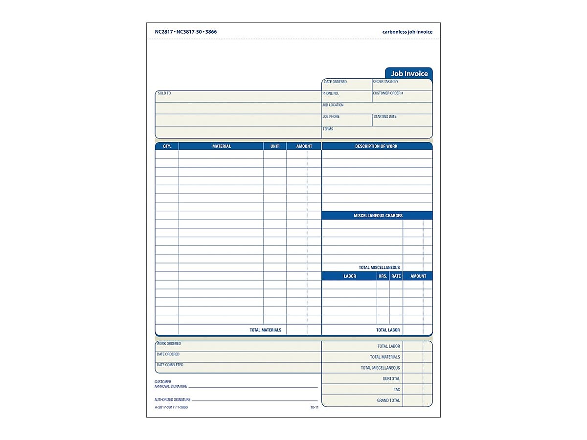 Adams Job Invoices, 11.44