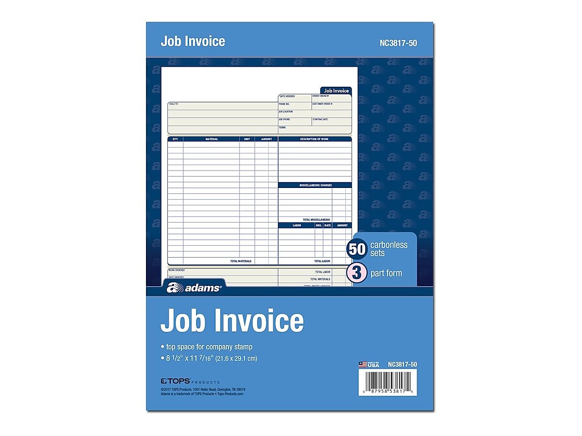 Adams Job Invoices, 11.44