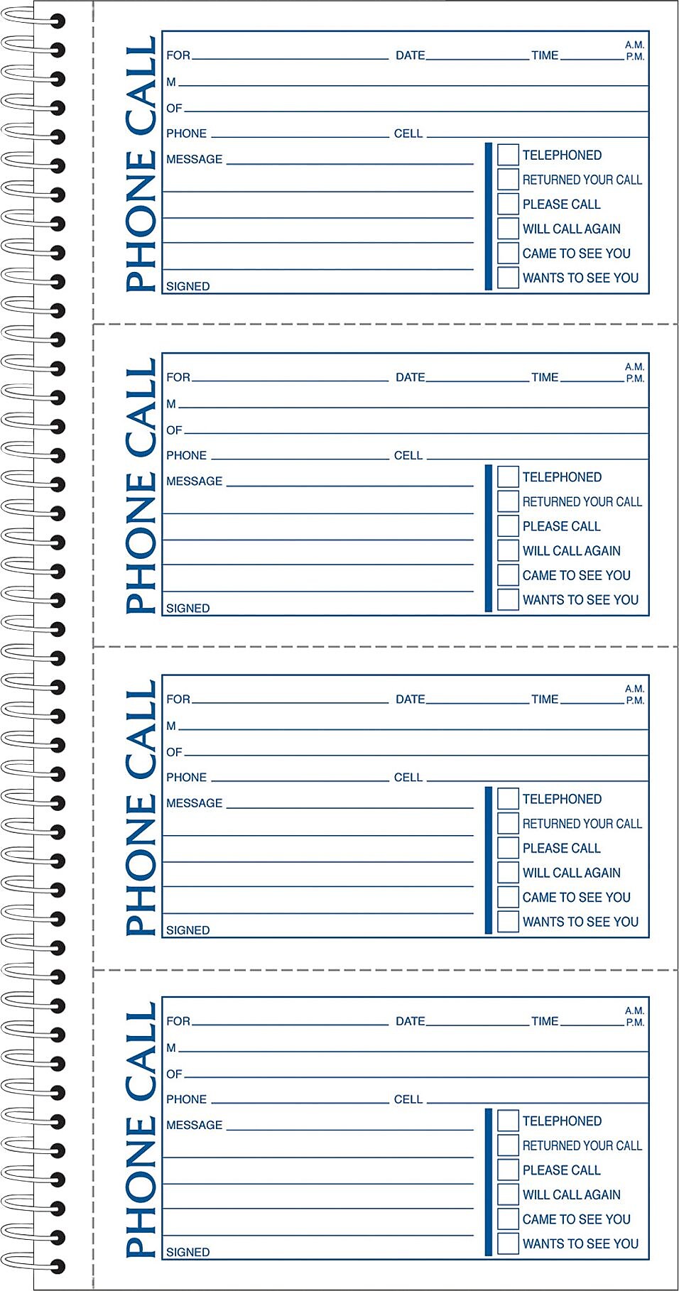 Adams Phone Message Books, 5.5