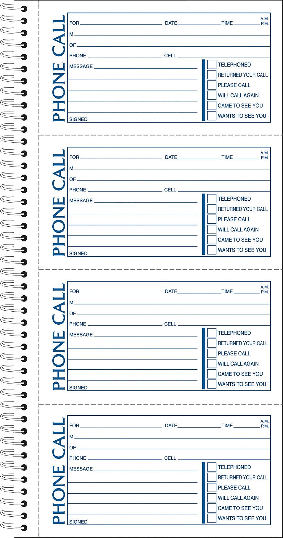 Adams Phone Message Books, 5.5