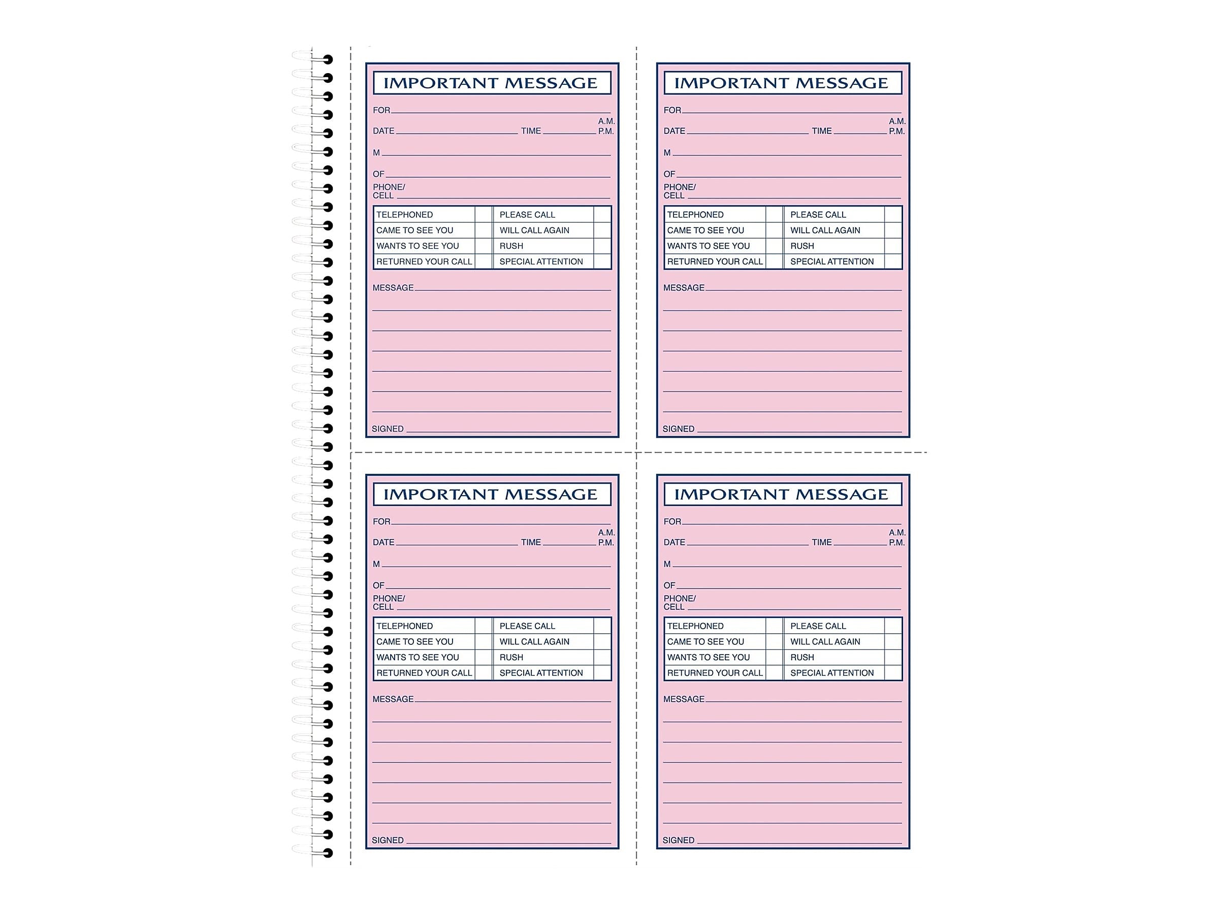 Adams Phone Message Pad, 5.5
