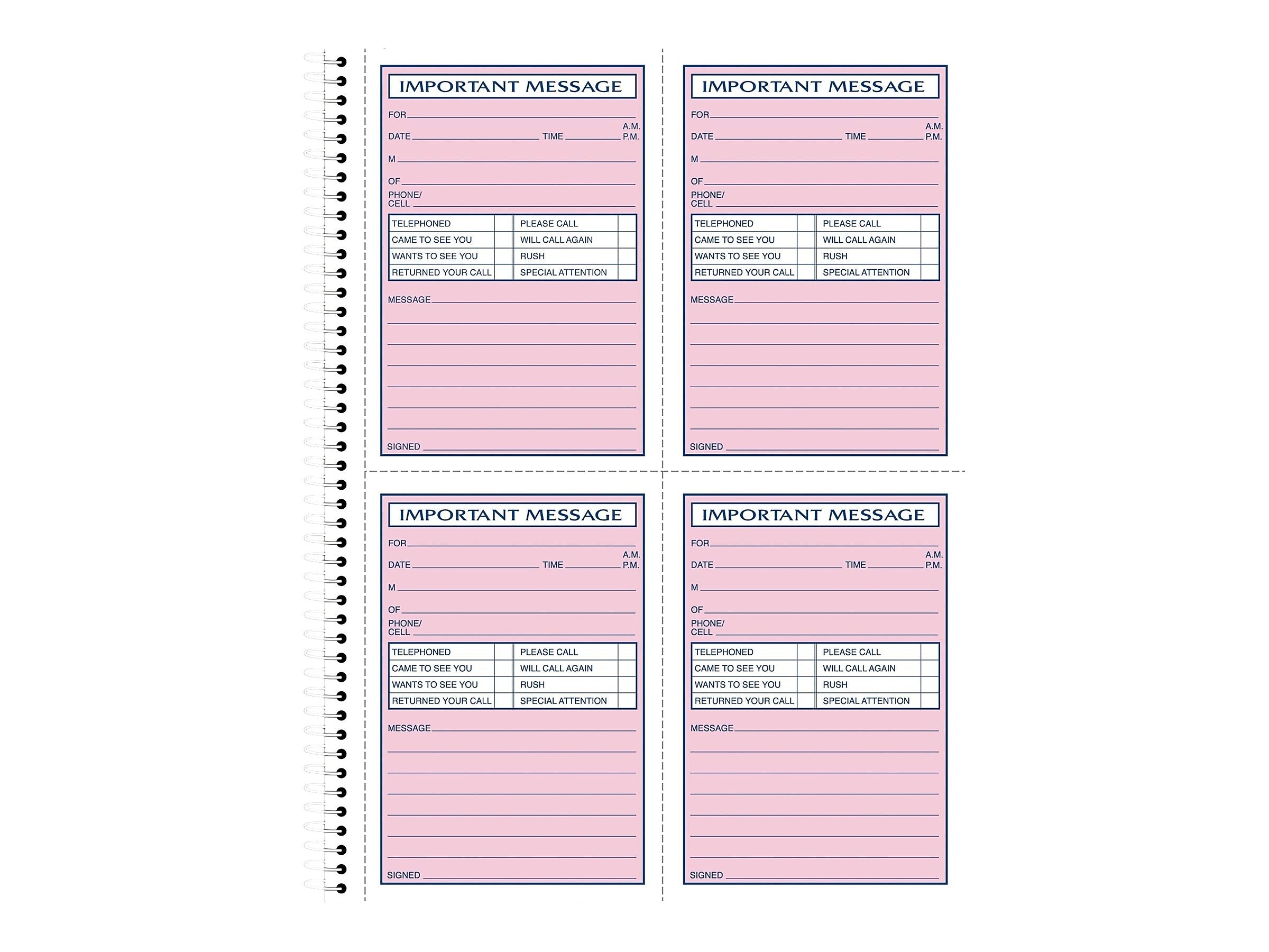 Adams Phone Message Pad, 5.5