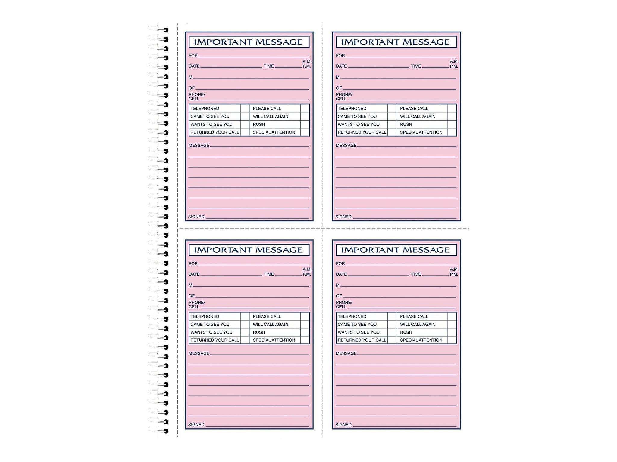Adams Phone Message Pad, 5.5