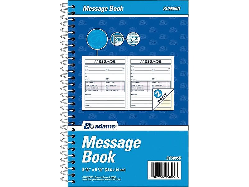 Adams Phone Message Pad, 5.5