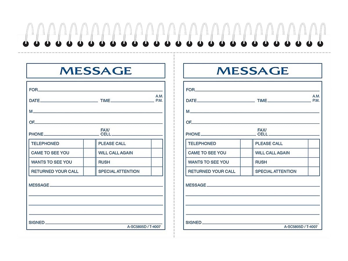 Adams Phone Message Pad, 5.5