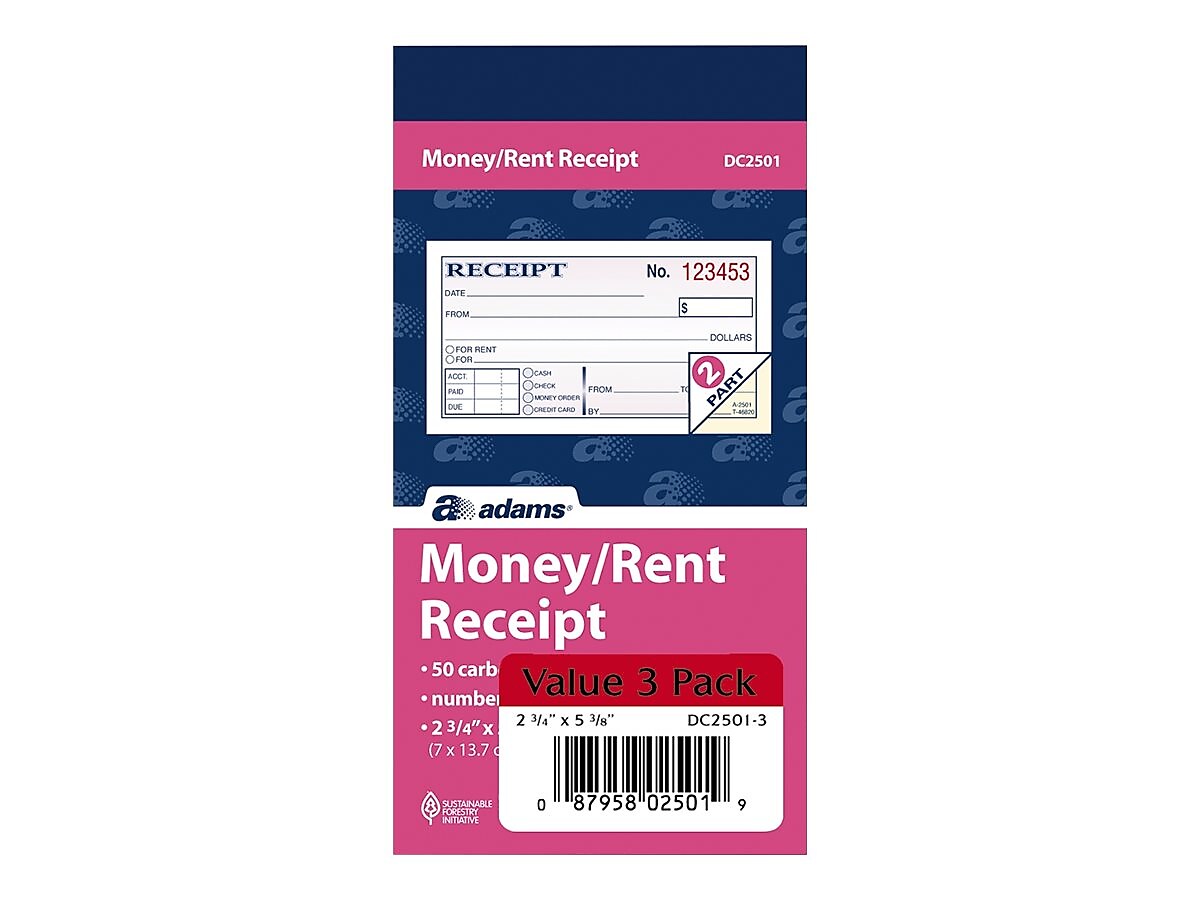 Adams Receipts Book, 2.75