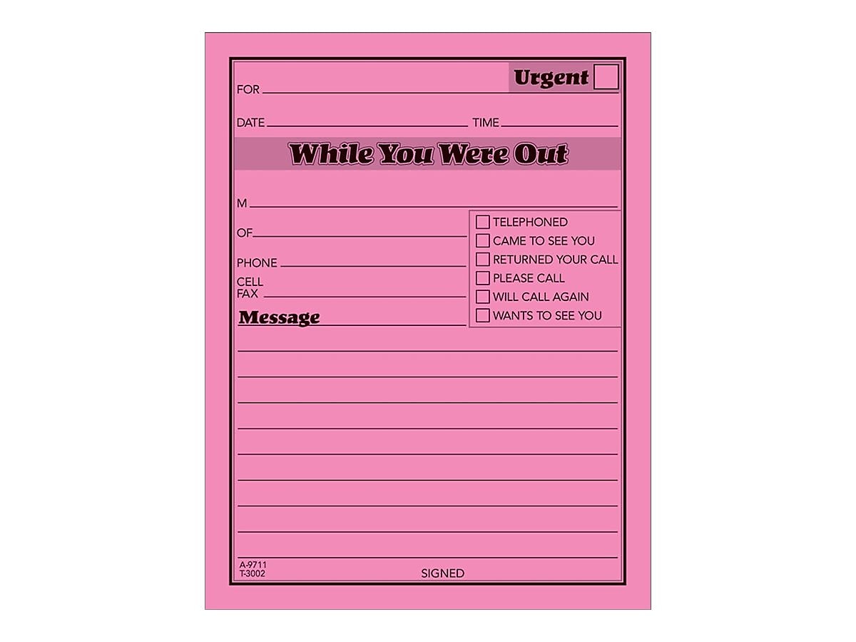 Adams While You Were Out Memo Pads, 4.25