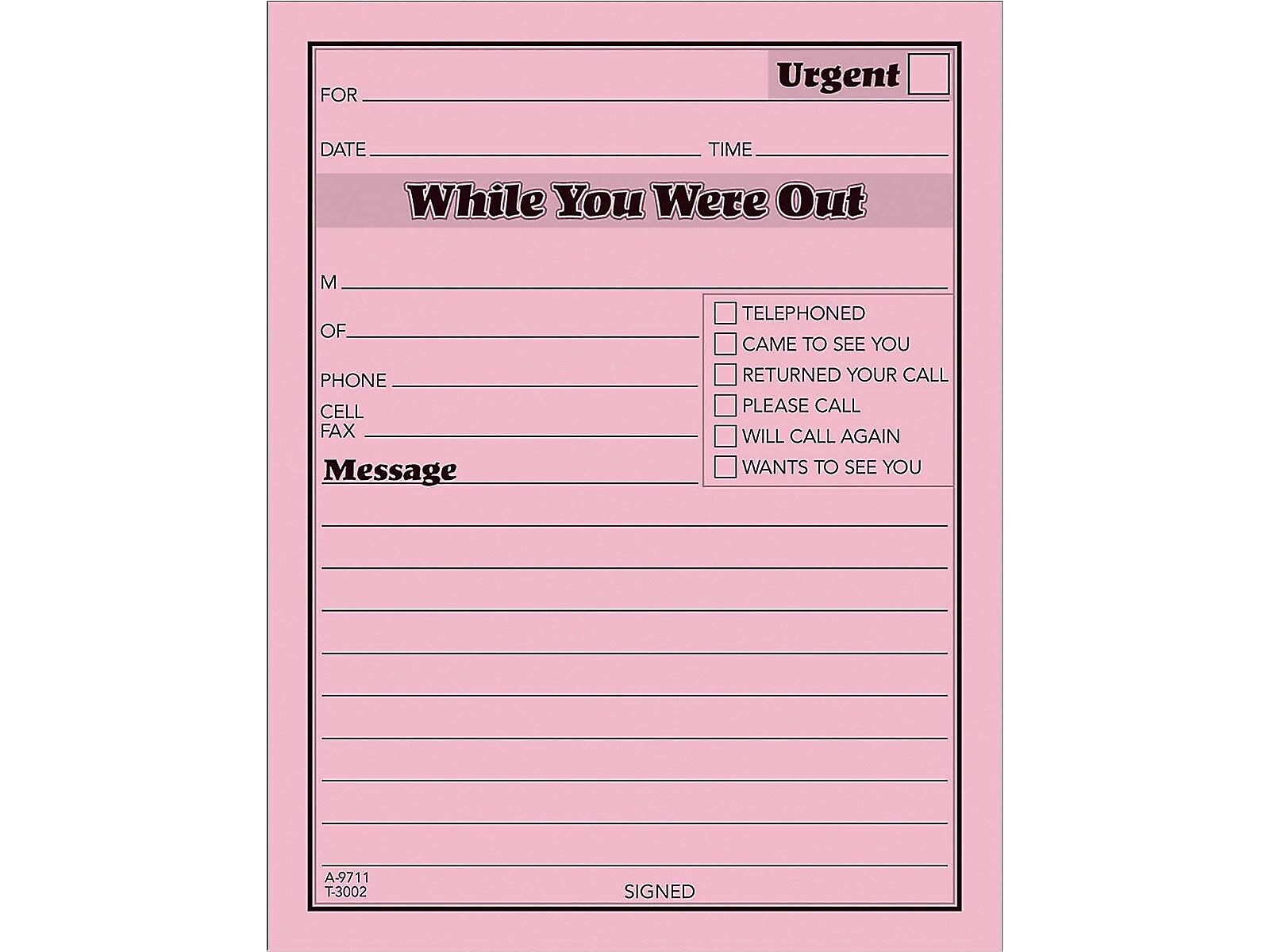 Adams While You Were Out Message Pads, 4.25