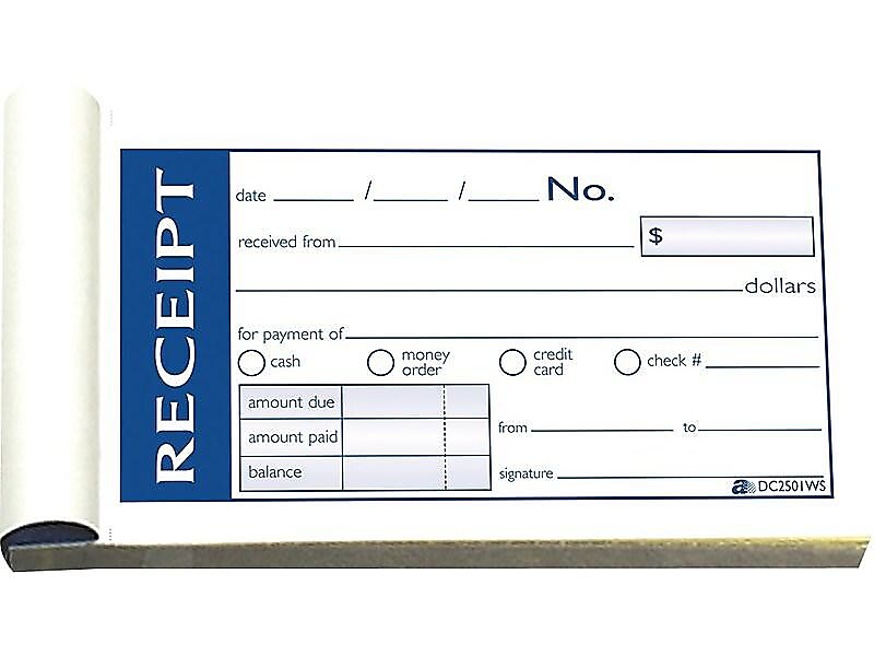 Adams Write 'N Stick Receipt Book, 2.75