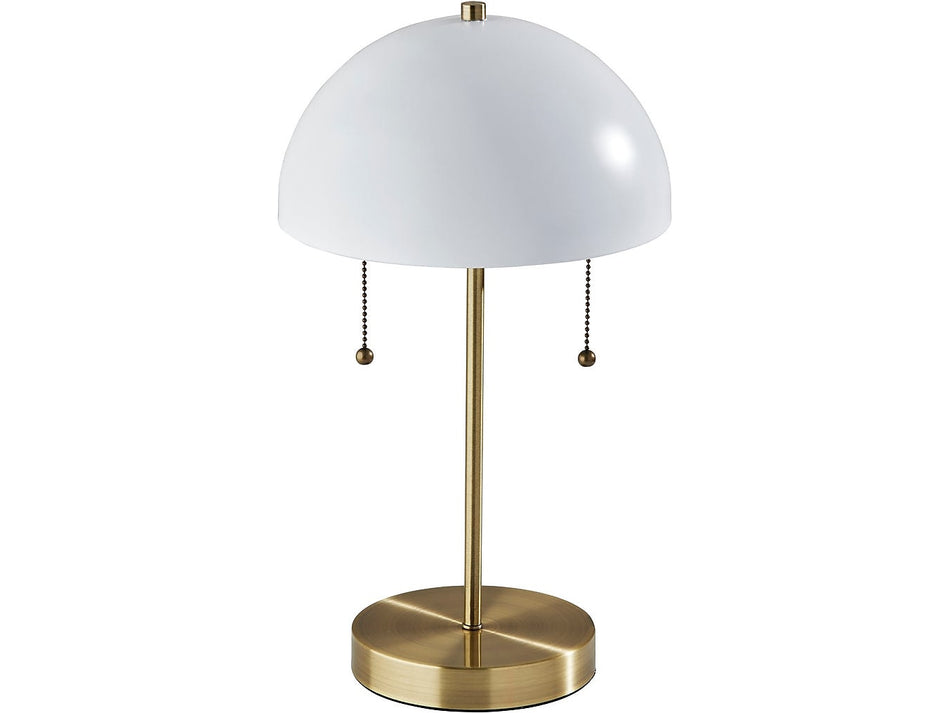 Adesso Bowie Incandescent Table Lamp, Antique Brass/Metal