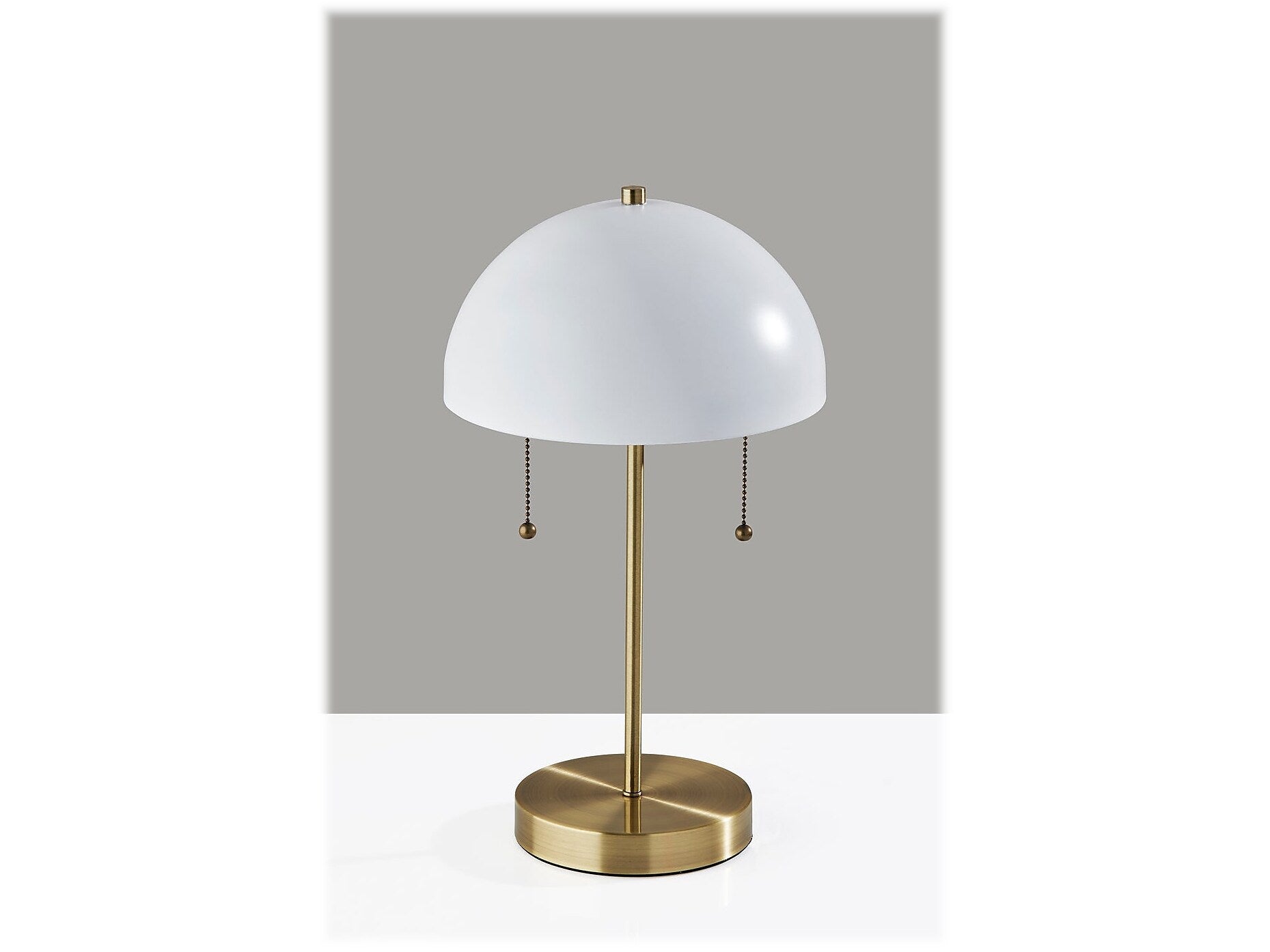 Adesso Bowie Incandescent Table Lamp, Antique Brass/Metal