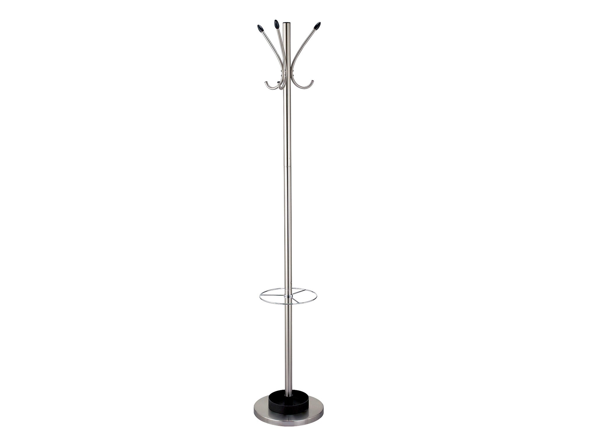 Adesso® Metal Coat Tree and Umbrella Stand, Brushed Steel
