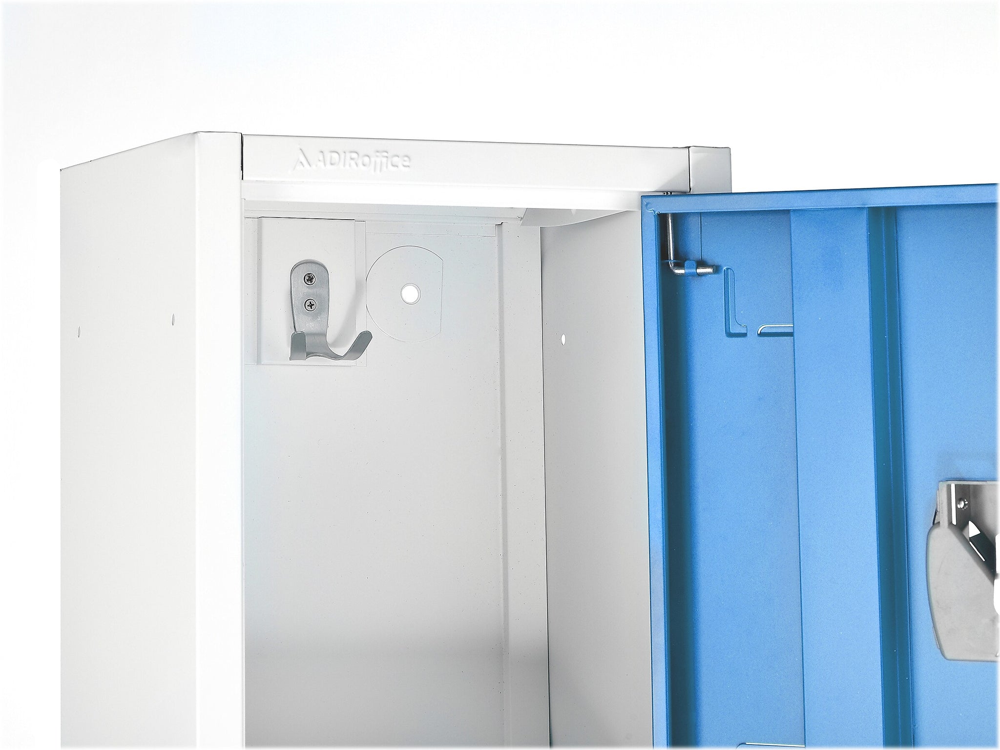 AdirOffice 72'' 2-Tier Key Lock Blue Steel Storage Locker, 2/Pack