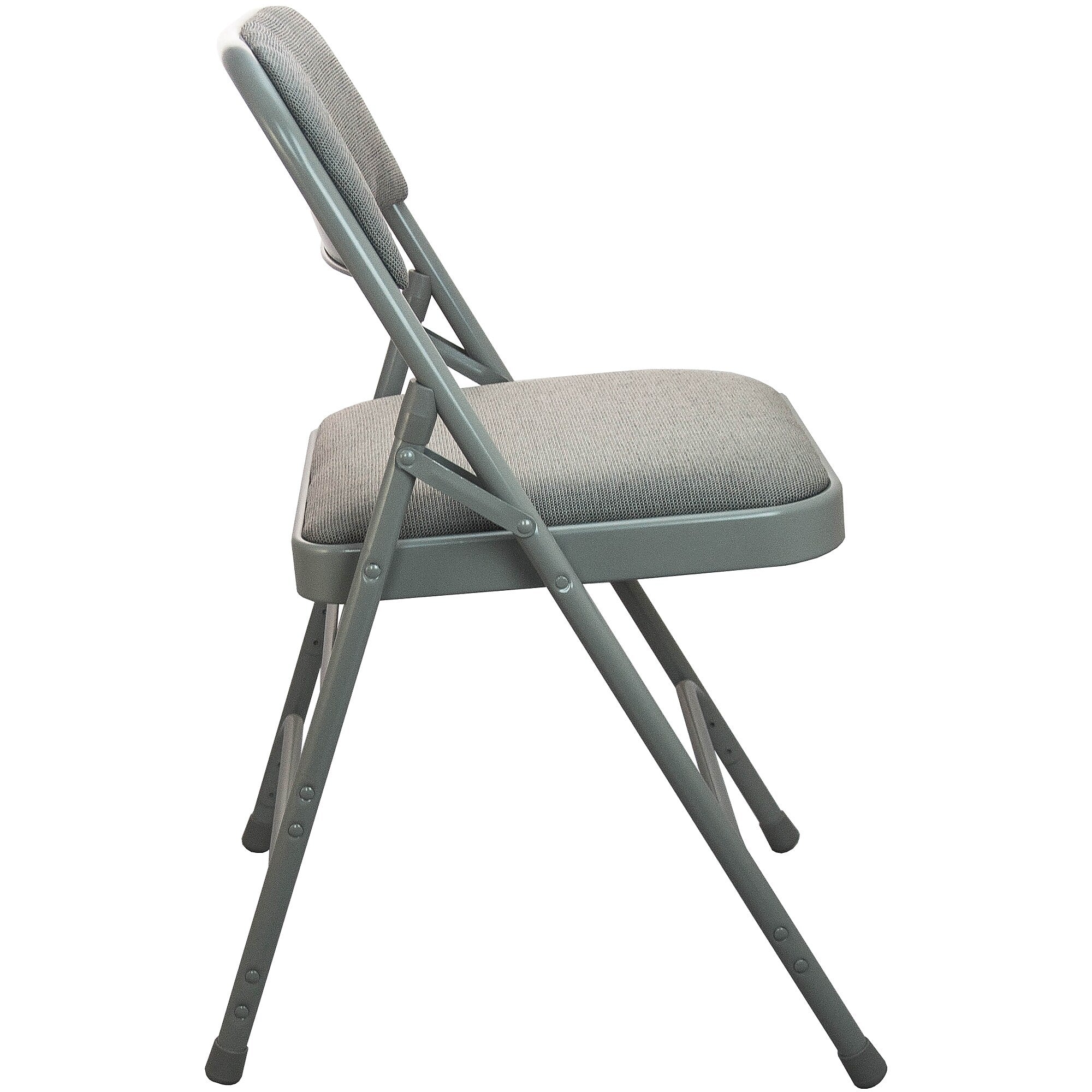 Advantage Gray Padded Folding Chairs, 4/Pack