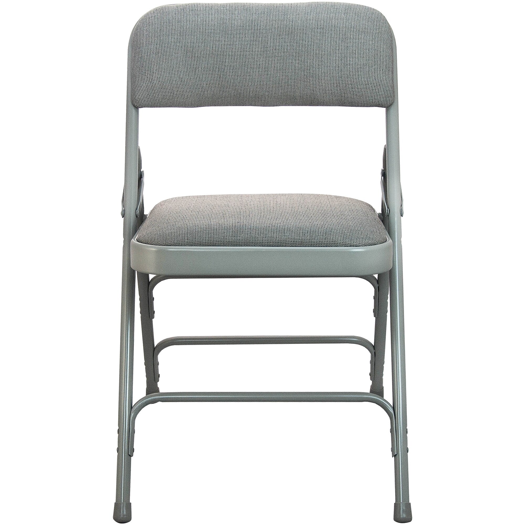 Advantage Gray Padded Folding Chairs, 4/Pack