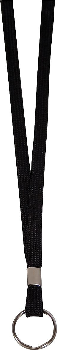 Advantus 36" Deluxe Neck Lanyard, Ring Style, Black, 24/Box