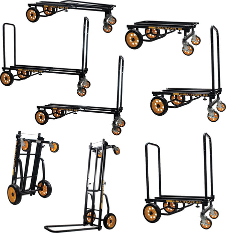 Advantus 8-Way Multi Cart Hand Truck, 500-lb. Capacity, Black