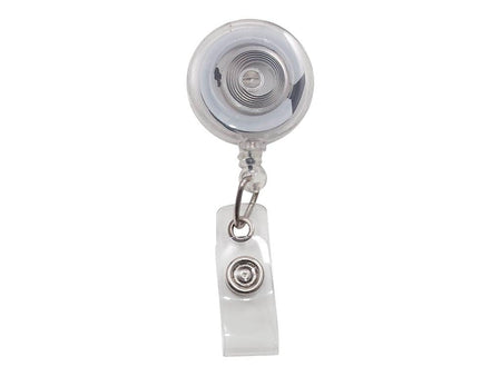 Advantus Badge Reels, Translucent Clear, 12/Pack