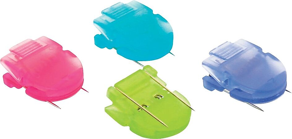 Advantus Cubicle Clips, Assorted Cool Colors, 4/Pack