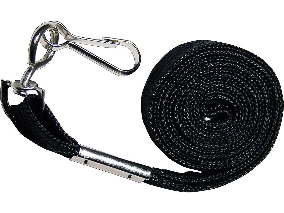 Advantus Deluxe Lanyards, Black, 24/Box