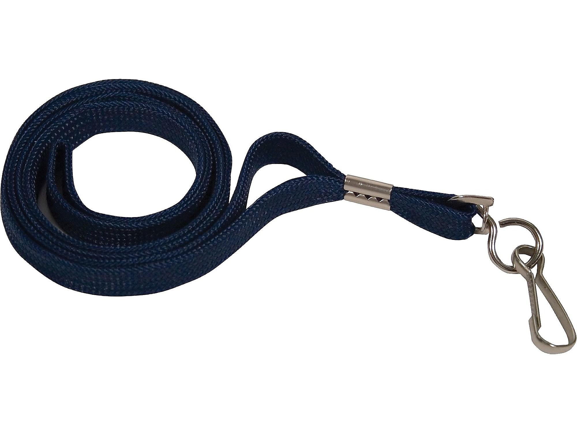 Advantus Deluxe Lanyards, Blue, 24/Box