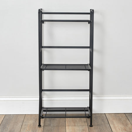 Advantus FlipShelf 3-Shelf Metal Unit, 14.5"W, Black