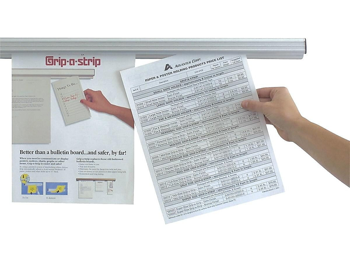 Advantus Grip-A-Strip Display Rail, 36