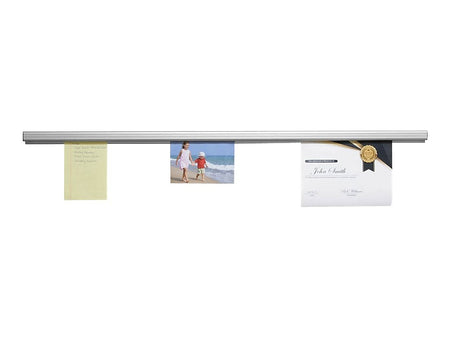 Advantus Grip-A-Strip Display Rail, 36"L x 1.5"H, Satin Aluminum Finish