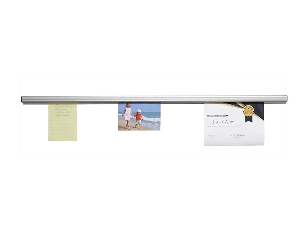 Advantus Grip-A-Strip Display Rail, 9"L x 1.5"H, Satin Alumin Finish