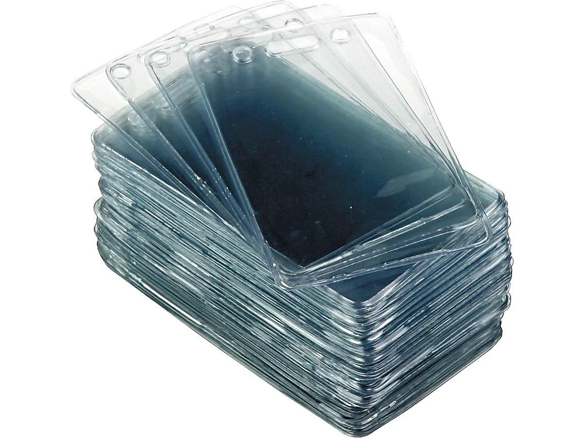 Advantus ID Badge Holders, Clear, 50/Pack