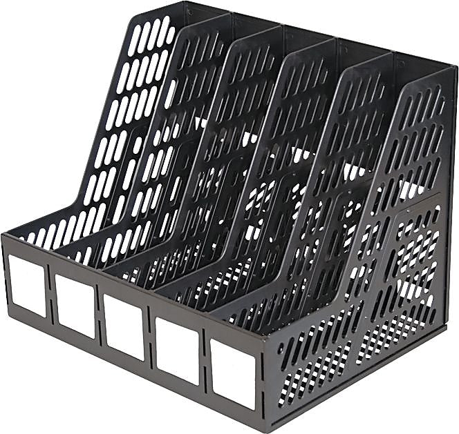 Advantus Literature File, Five Slots, Black, 10 1/4