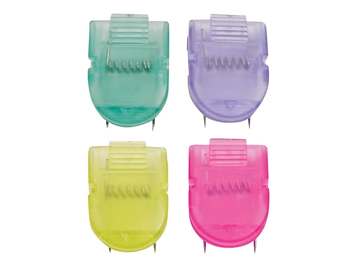 Advantus Panel Wall Cubicle Clips, Assorted Cool Colors, 20/Box