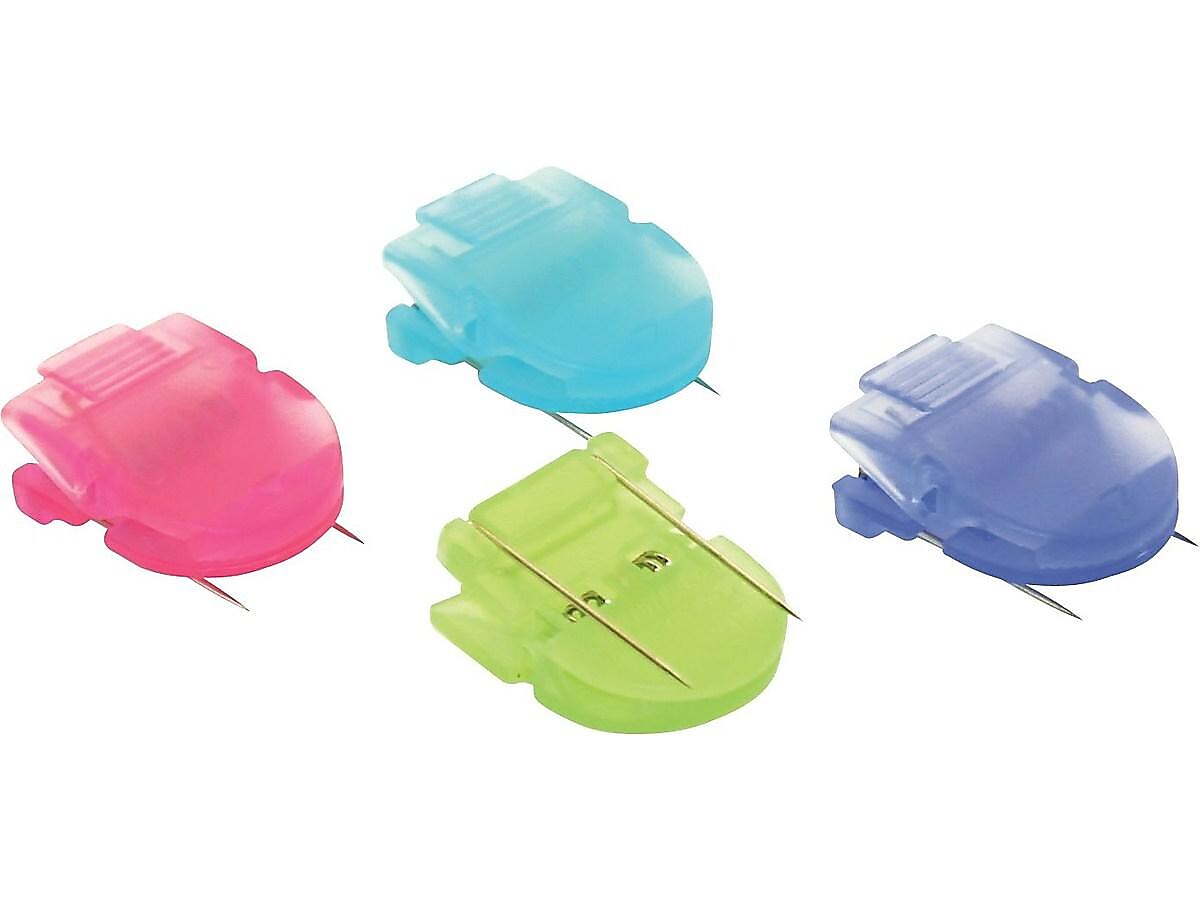Advantus Panel Wall Cubicle Clips, Assorted Cool Colors, 20/Box