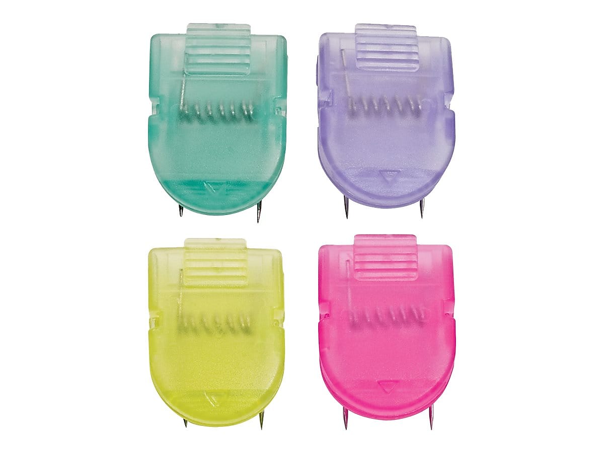 Advantus Panel Wall Cubicle Clips, Assorted Cool Colors, 50/Box