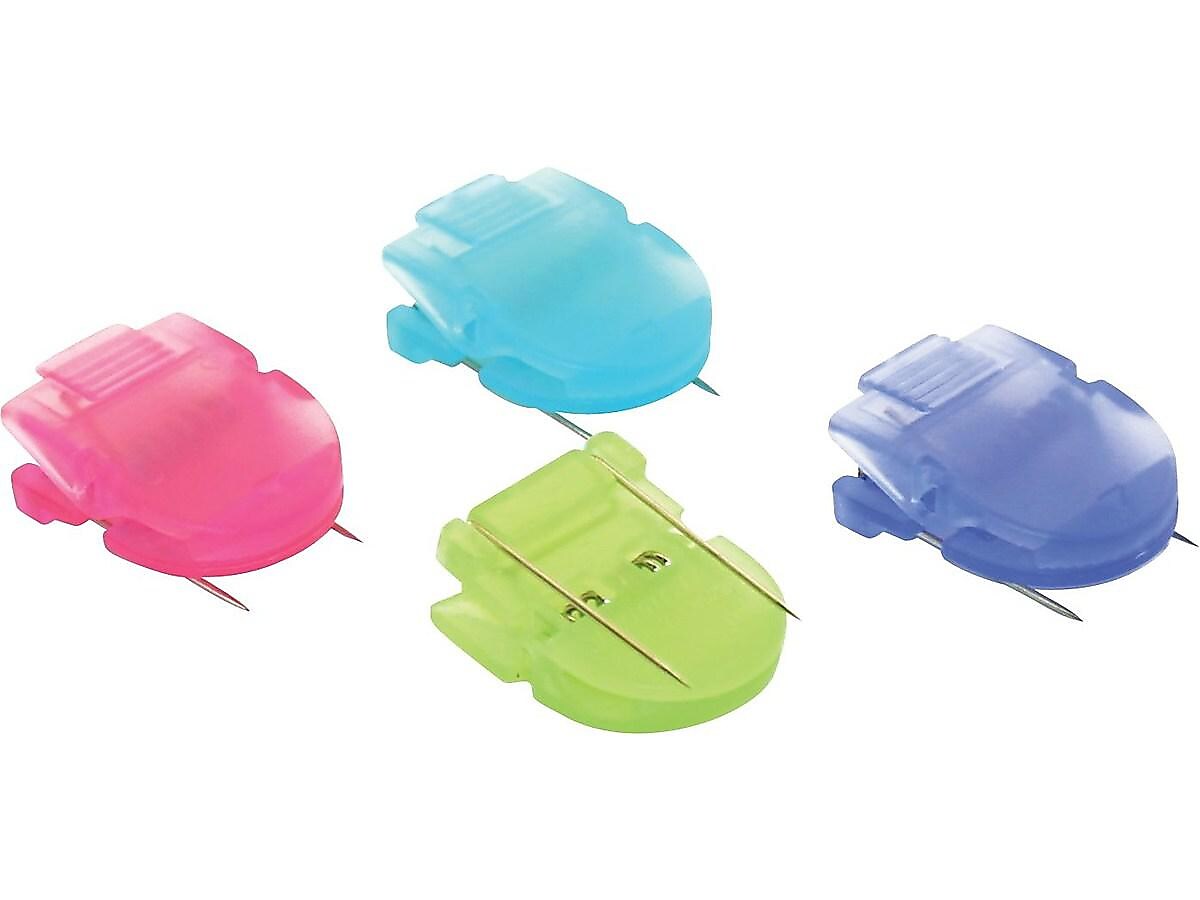 Advantus Panel Wall Cubicle Clips, Assorted Cool Colors, 50/Box