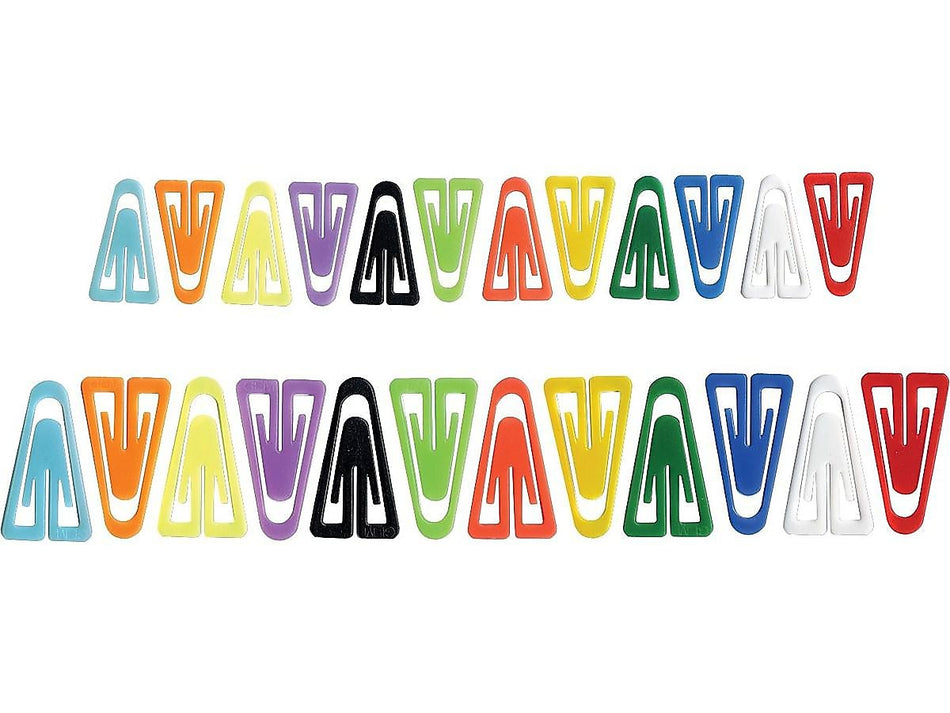 Advantus Paper Clips, Medium, Assorted Colors, 500/Box