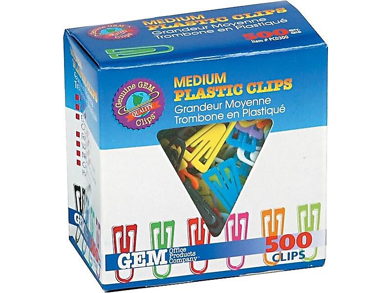 Advantus Paper Clips, Medium, Assorted Colors, 500/Box