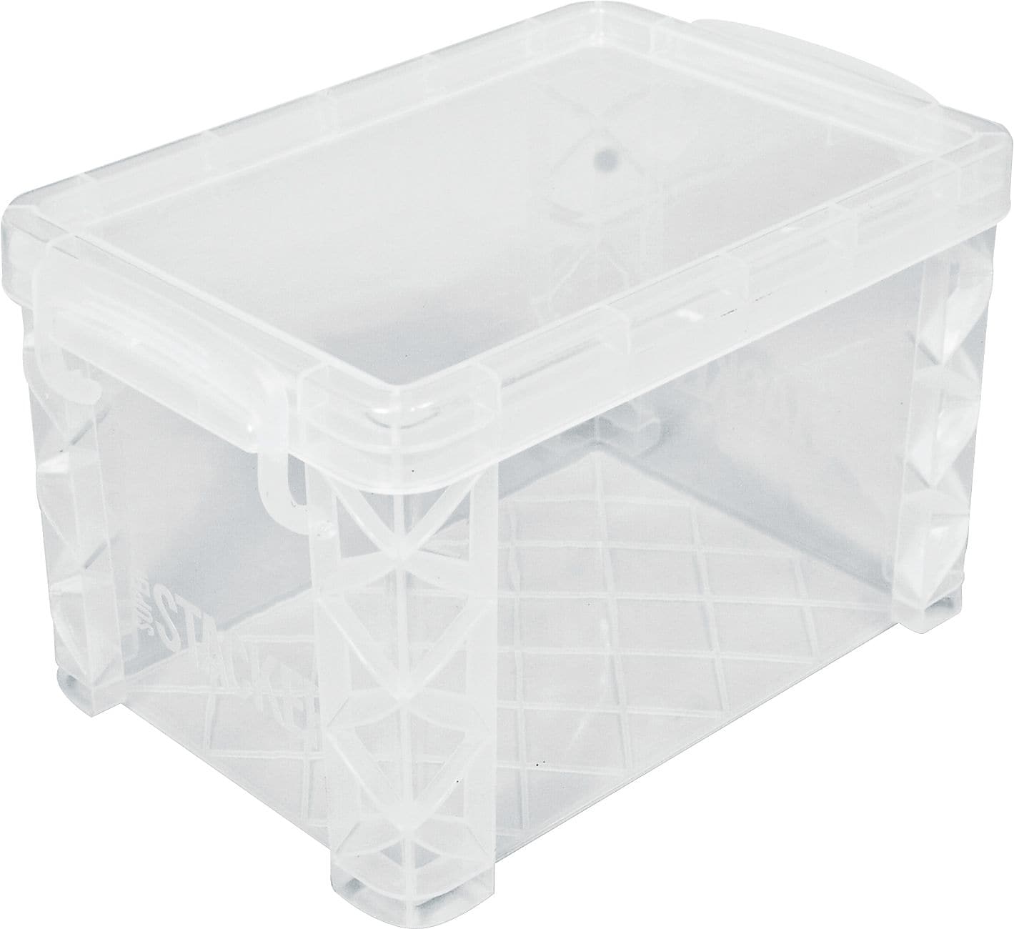 Advantus Plastic Index Card Storage Box, 500-Card Capacity, Clear