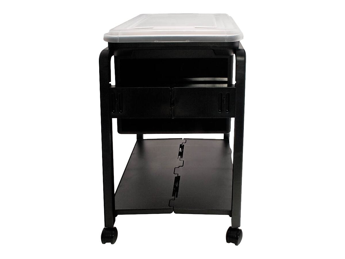 Advantus Plastic/Poly Mobile File Cart with Swivel Wheels, Black