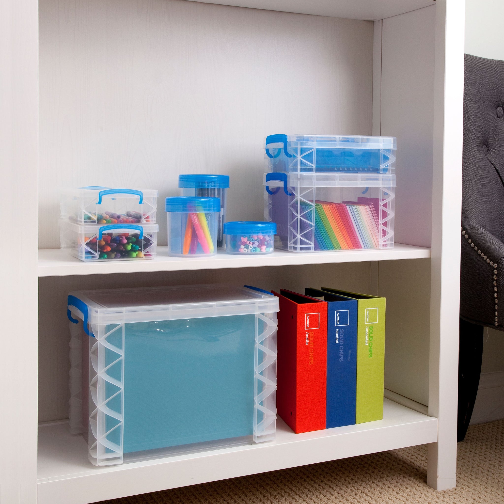 Advantus Super Stacker File Box, Letter Size, Clear