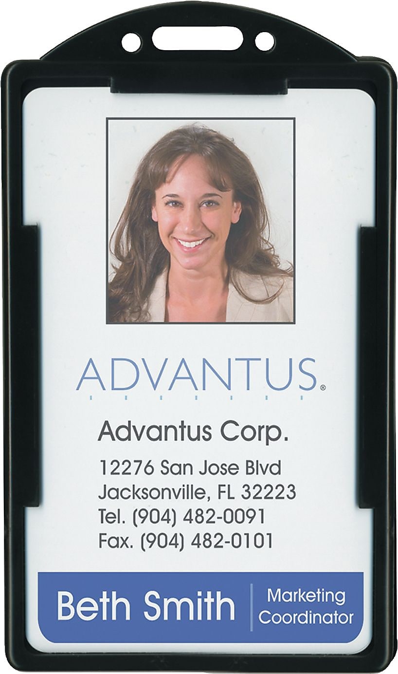 Advantus Vertical ID Card Holders, 2 1/8