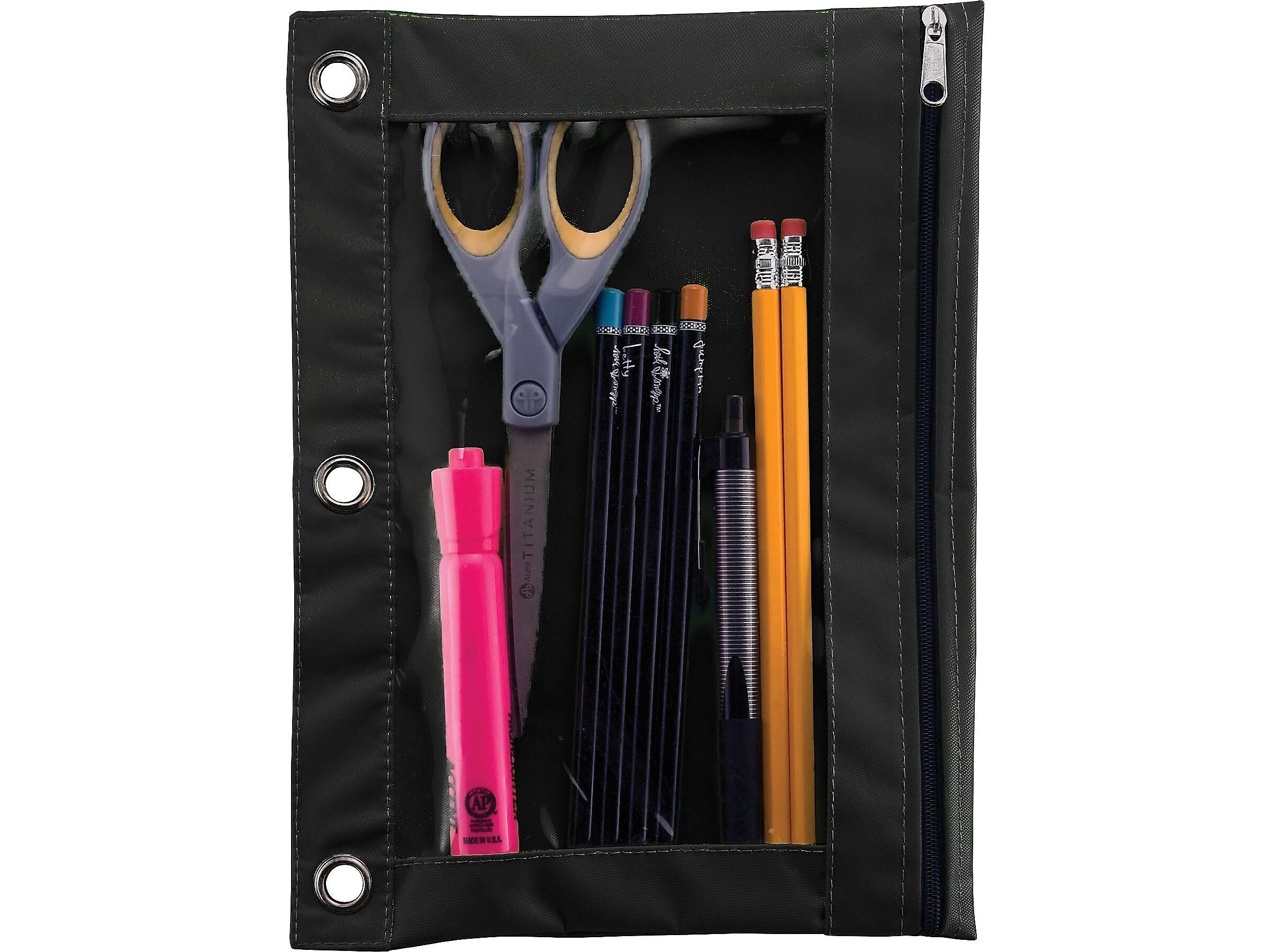Advantus Zipper Pouch, Black